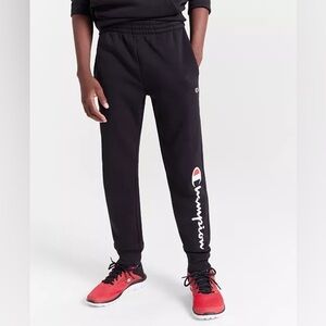 Boys champion sweatpants large L joggers black athletic athleasure sweats youth​